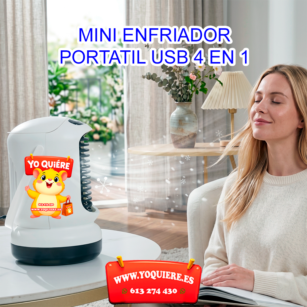 Mini Enfriador Portátil USB ARCTIC Ventilador con Niebla de Agua, Humidificador y Luces LED Enfriador Personal Recargable