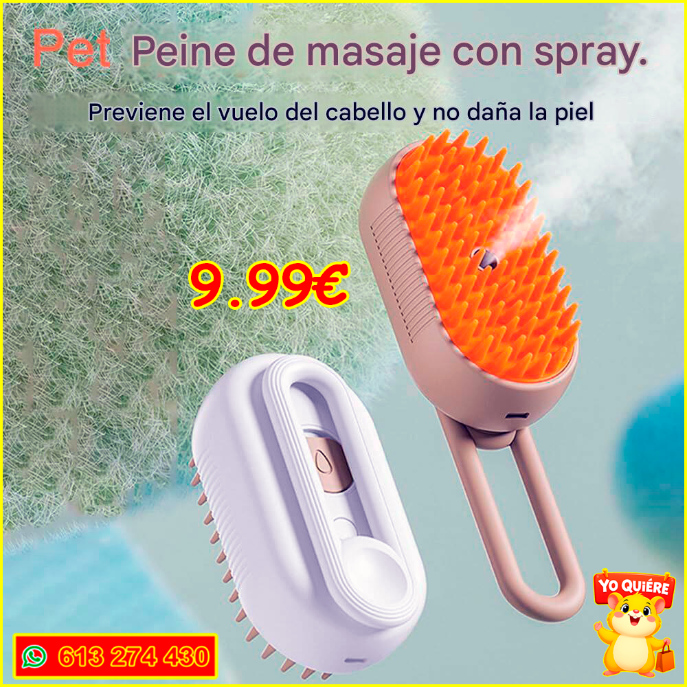 Cepillo de Vapor para Mascotas – Perros y Gatos