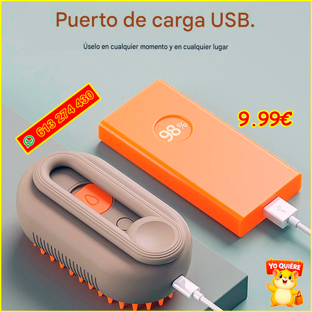 Cepillo de Vapor para Mascotas – Perros y Gatos