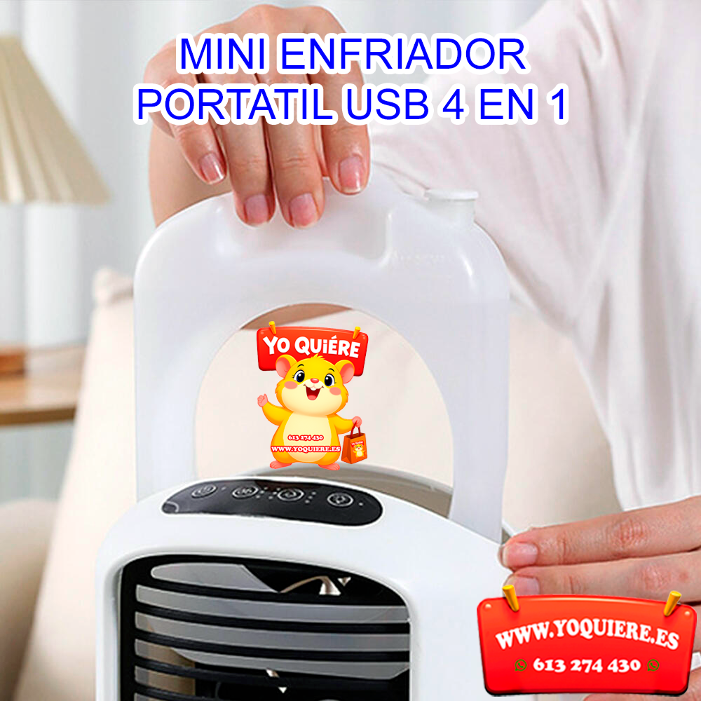 Mini Enfriador Portátil USB ARCTIC Ventilador con Niebla de Agua, Humidificador y Luces LED Enfriador Personal Recargable