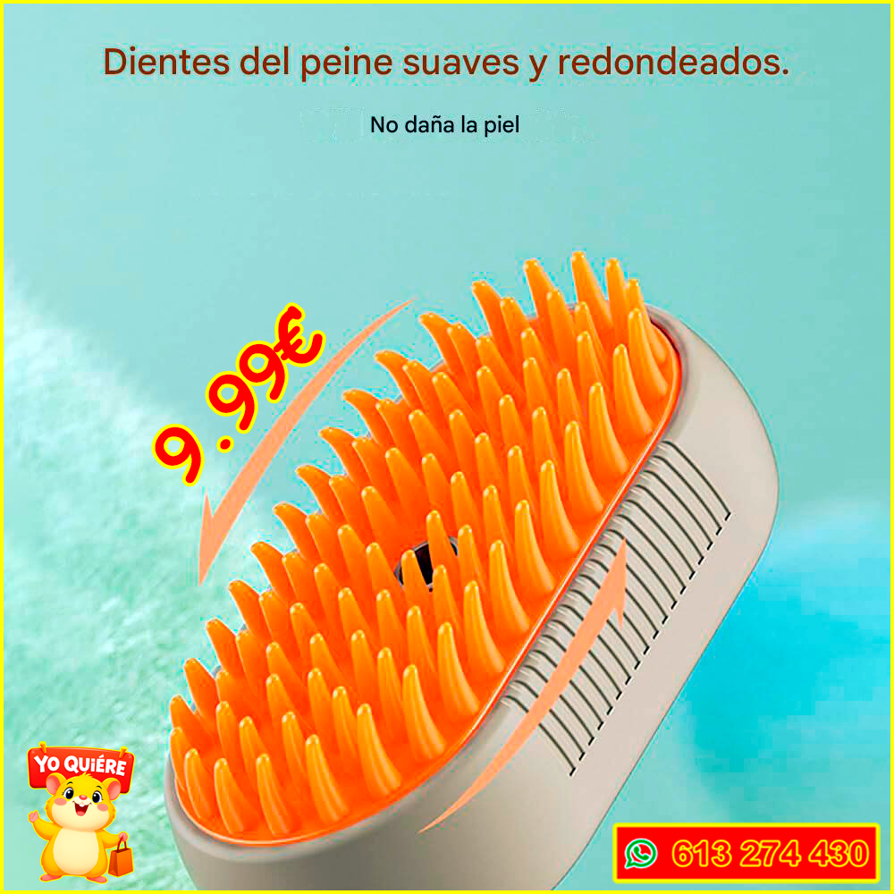 Cepillo de Vapor para Mascotas – Perros y Gatos