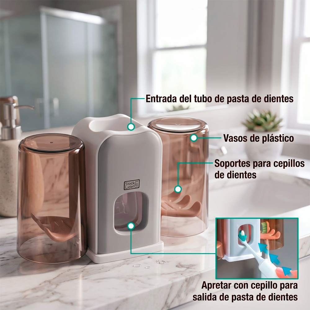 Soporte Para cepillo De Dientes Con Dispensador