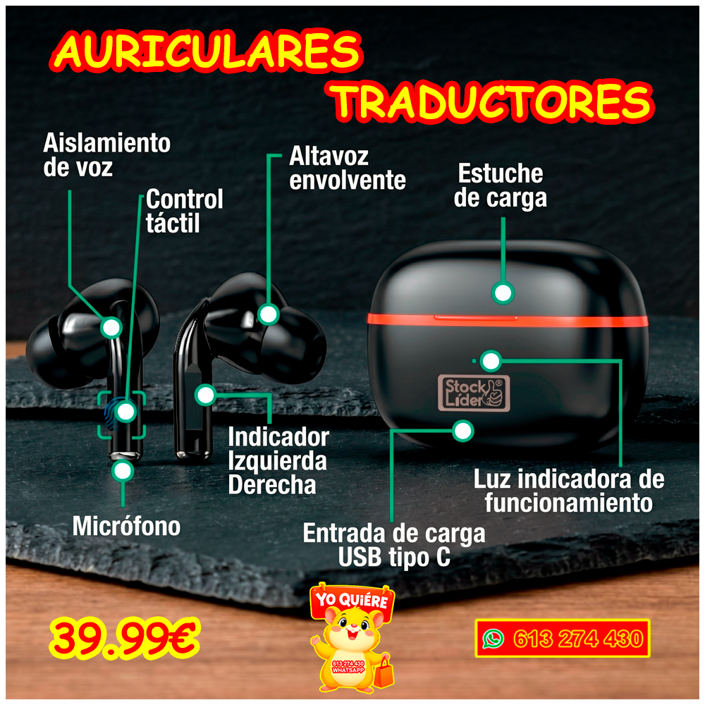 Auriculares Traductor Simultáneo en Tiempo Real