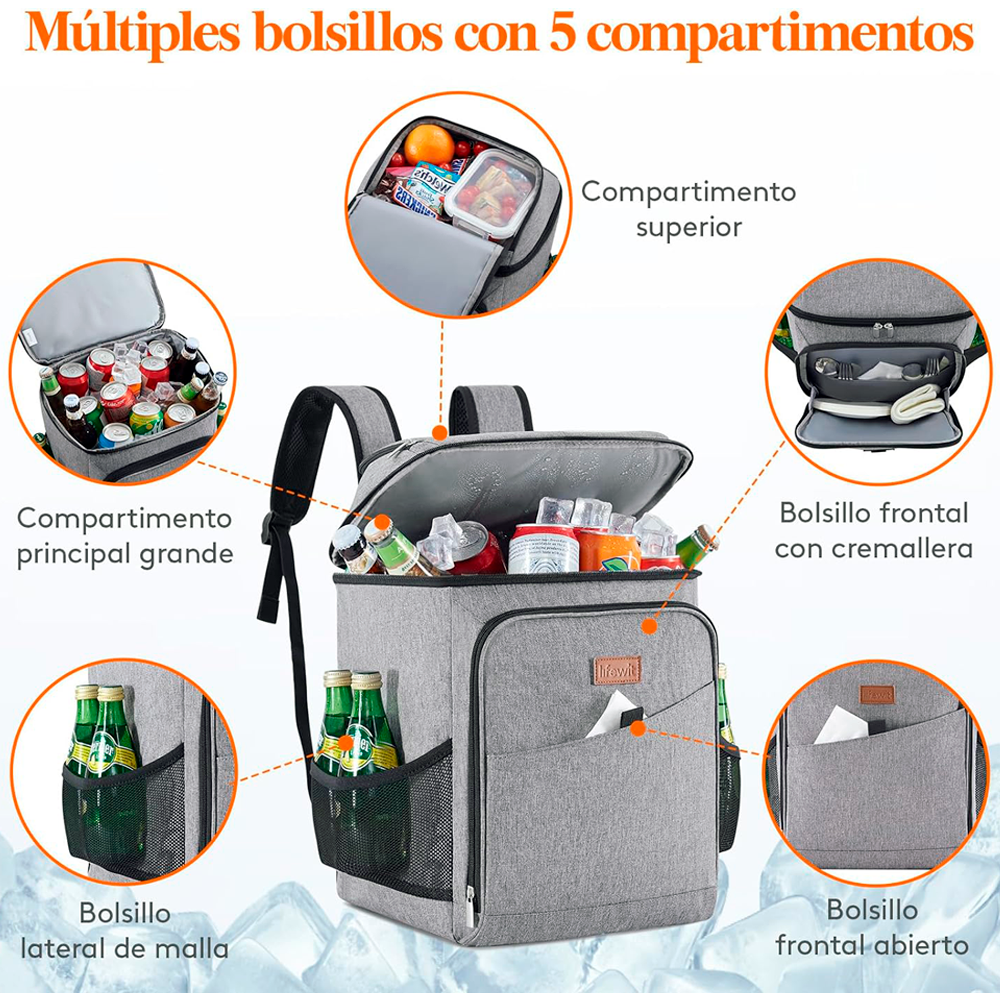 MOCHILA NEVERA ISOTÉRMICA LIFEWIT 26L
