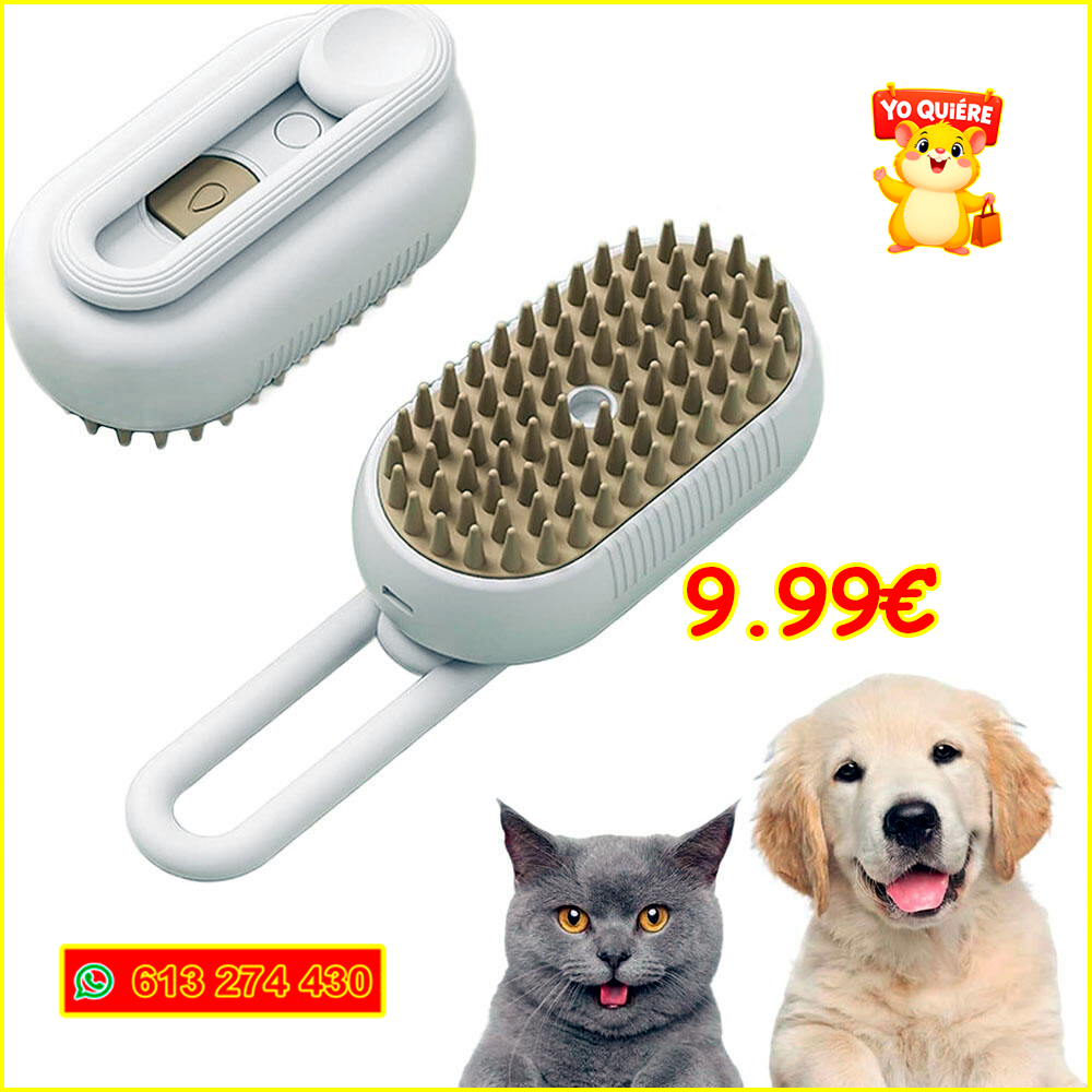 Cepillo de Vapor para Mascotas – Perros y Gatos