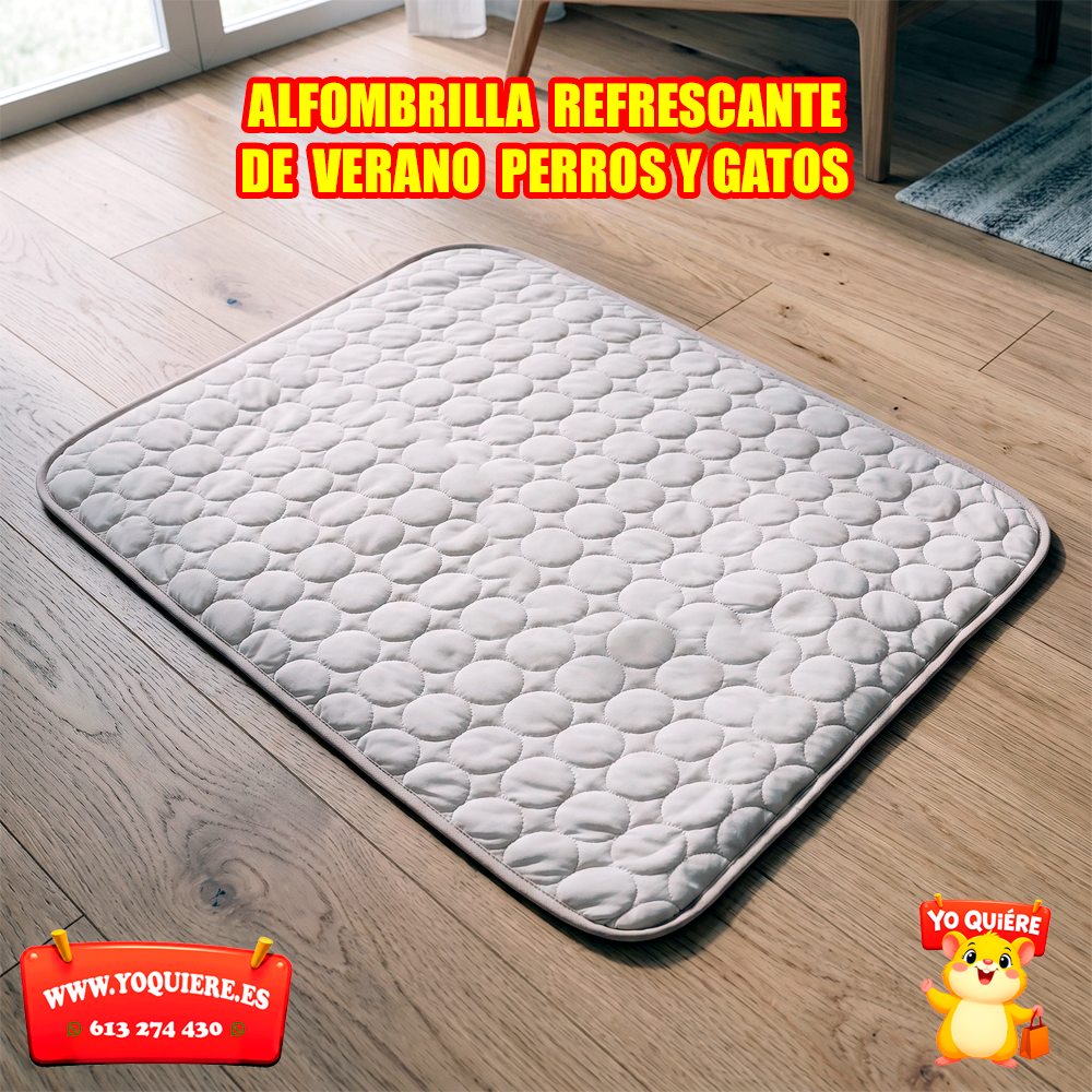Alfombrilla de enfriamiento verano para mascotas, ideal para perros y gatos.