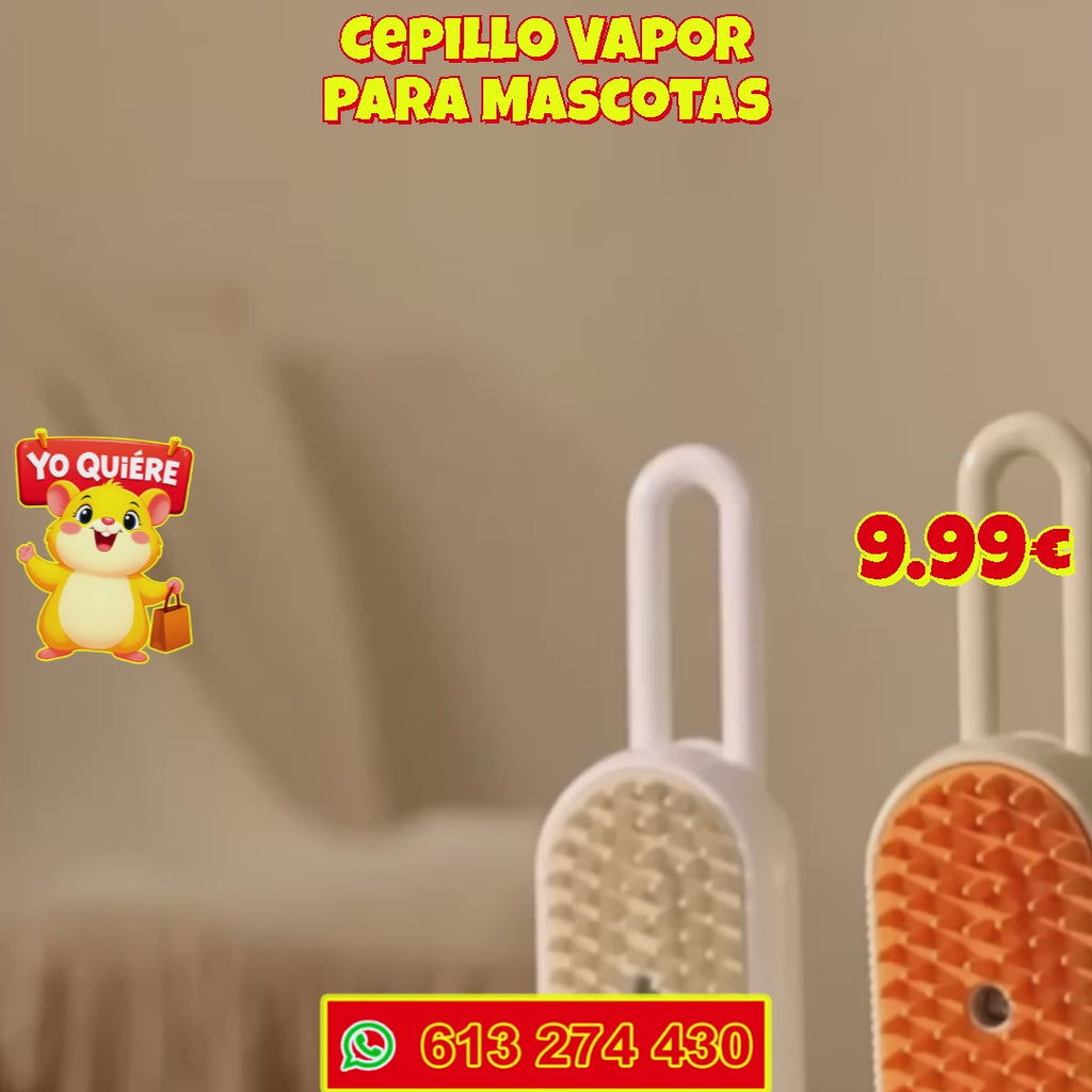 Cepillo de Vapor para Mascotas – Perros y Gatos