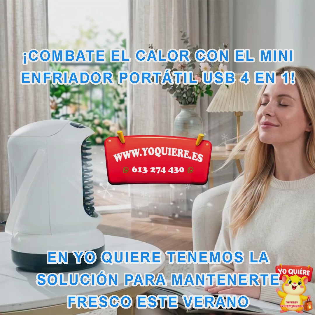 Mini Enfriador Portátil USB ARCTIC Ventilador con Niebla de Agua, Humidificador y Luces LED Enfriador Personal Recargable